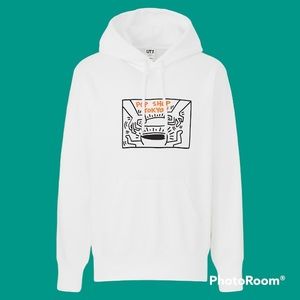 Uniqlo Tokyo x Keith Hering Pop Shop White Hoodie XL